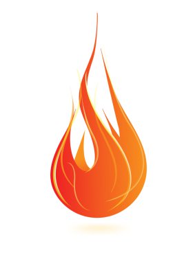 Fire flame icon clipart