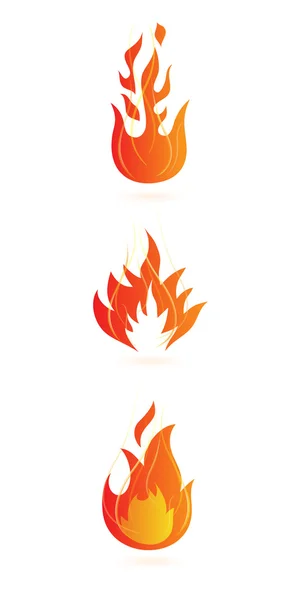 Пожежа полум'я іконки — стоковий вектор