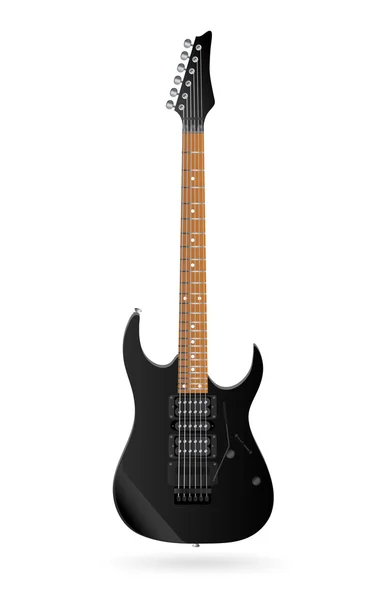 E-Gitarre. E-Gitarre isoliert. Rock-E-Gitarre. E-Gitarre auf weißem Hintergrund. — Stockvektor