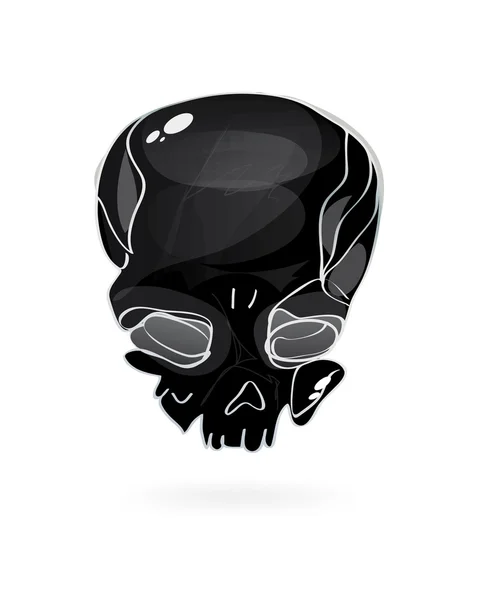 Black skull symbol — Stock Vector