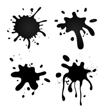 Grungy splashes clipart