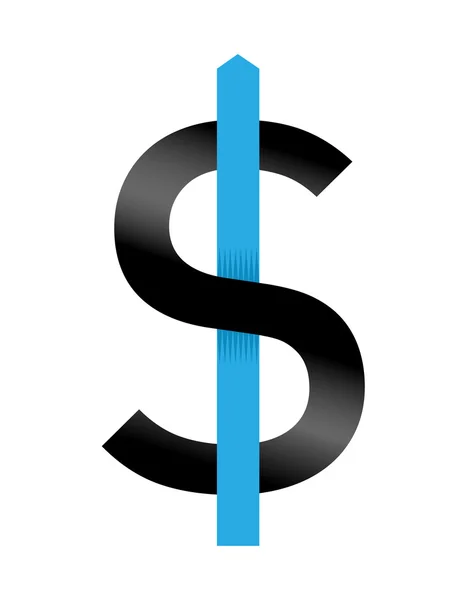 Dólar símbolo — Vector de stock