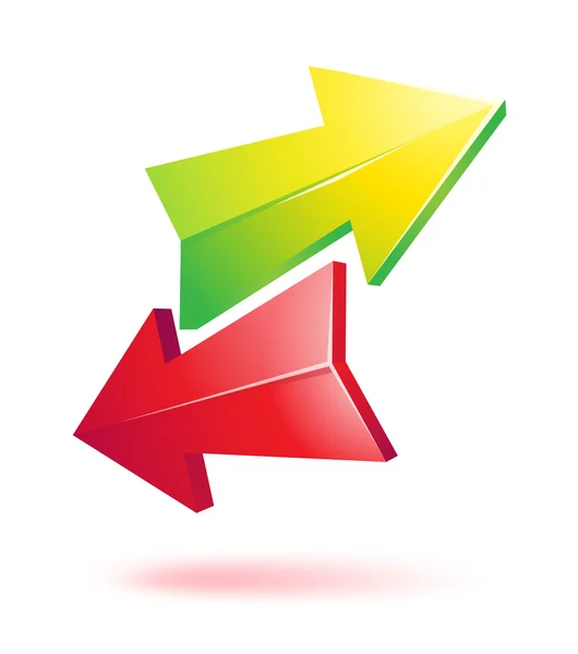 Colorful 3d arrows — Stockový vektor