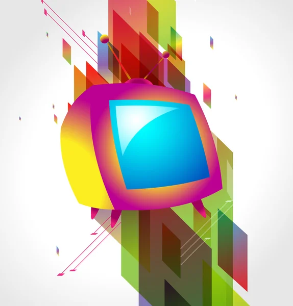 stock vector Television on abstract background