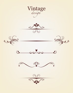 Vintage design elements clipart