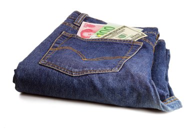 Bluejeans and money clipart