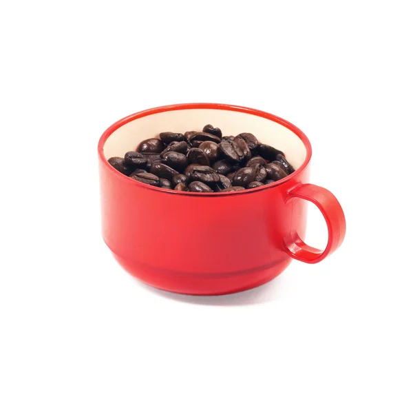 Červené šálek kávy — Stock fotografie