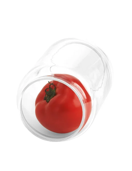 Tomate sur un pot — Photo