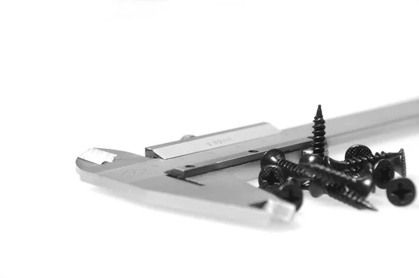Caliper with screws — Stock Photo, Image