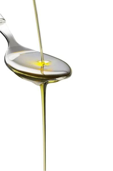 stock image Olive oil on a spoon