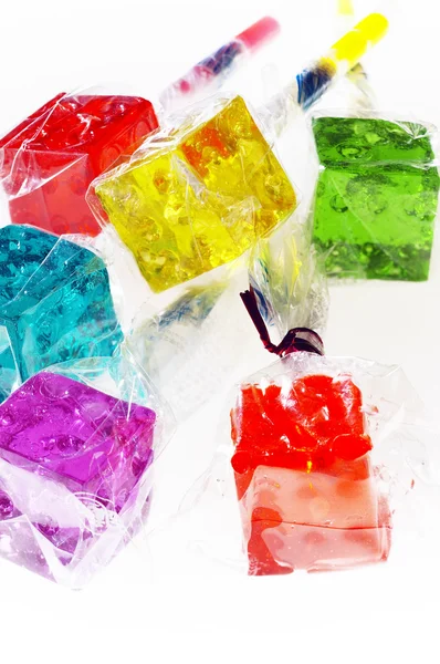 stock image Colorfull dice lollipops