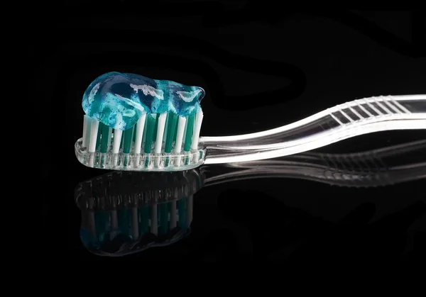 Tandenborstel en plakken — Stockfoto