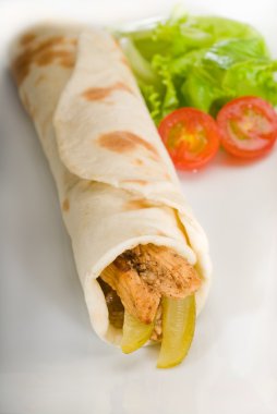 Pita bread chicken roll clipart