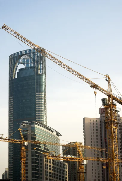 Shanghai construction crane — Stock Photo, Image