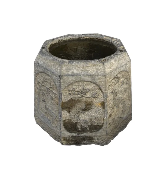 Starobylé kamenné kbelík — Stock fotografie