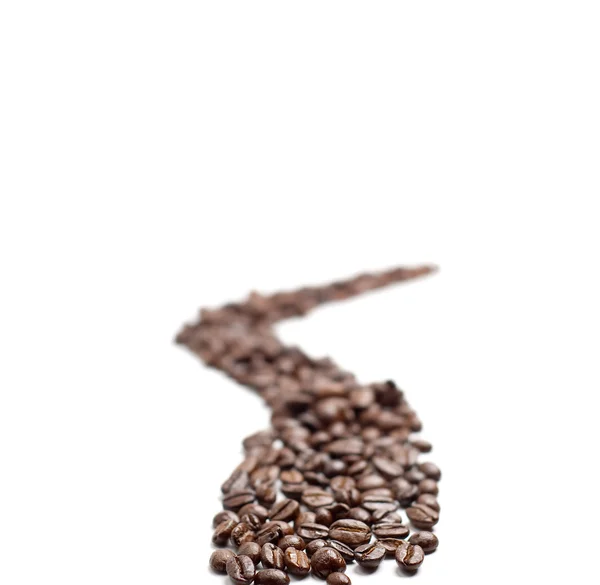 コーヒー豆の道 — ストック写真