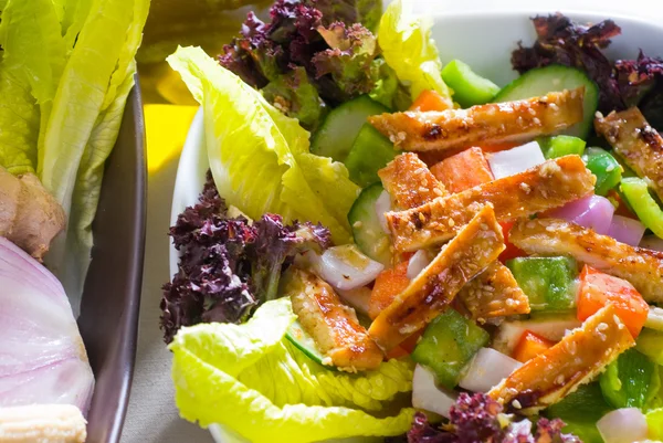 Salada de frango com gergelim — Fotografia de Stock