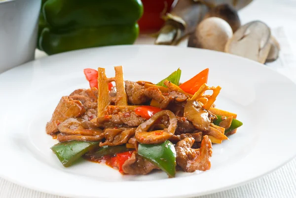 Chinese beef and vegetables Stock Image