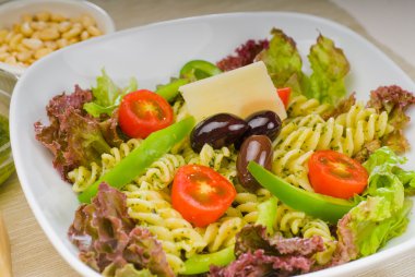 Italian fusilli pasta salad clipart