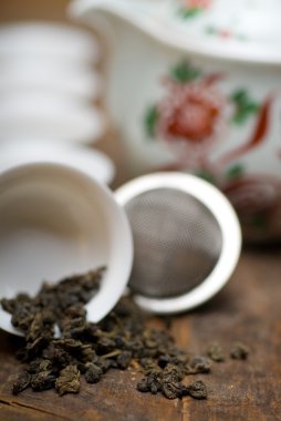 yeşil Çin çay takımı