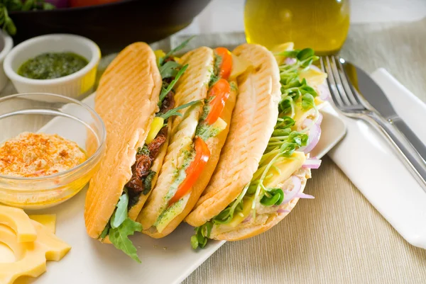 stock image Assorted panini sandwich