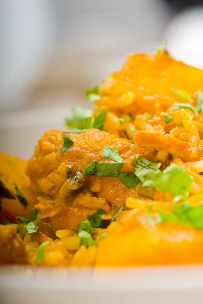 Curry marha rizs és burgonya — Stock Fotó
