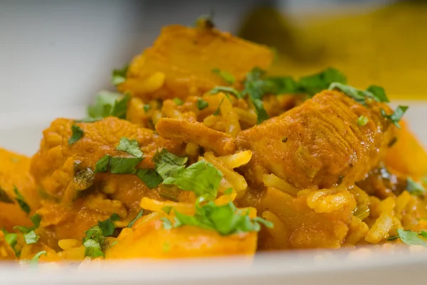 Curry marha rizs és burgonya — Stock Fotó
