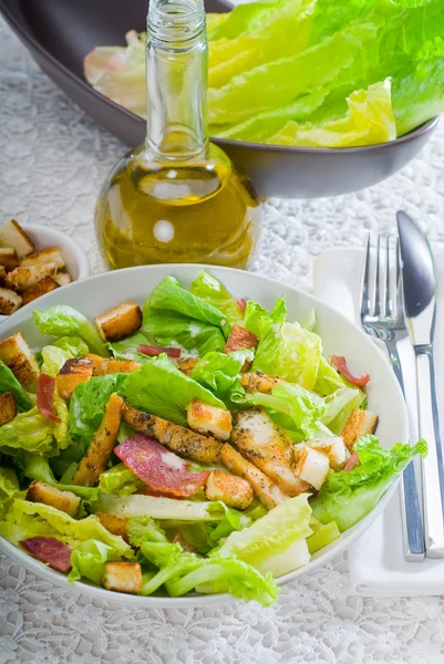 Fresh homemade ceasar salad — Stock Photo, Image