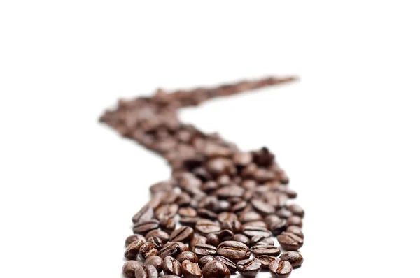 コーヒー豆の道 — ストック写真