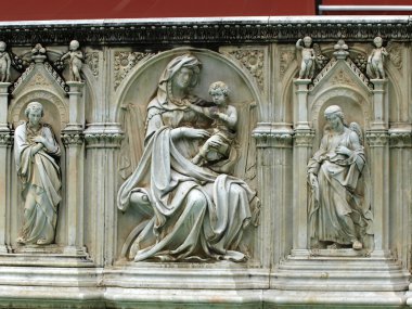 Siena - Panel of the Fonte Gaia clipart