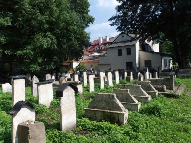 The Remuh Cemetery in Krakow, Poland, clipart