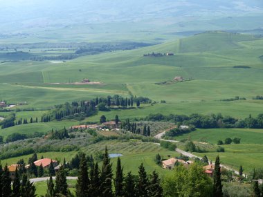 Val d'Orcia'nın manzarası