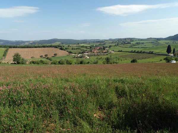 Die wunderschöne Landschaft der Toskana. — Stockfoto
