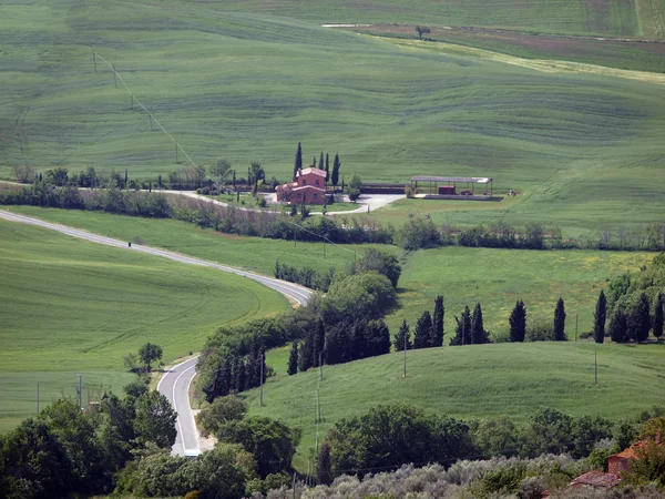 Landskapet i Val d Orcia. Toscana. Italien — Stockfoto