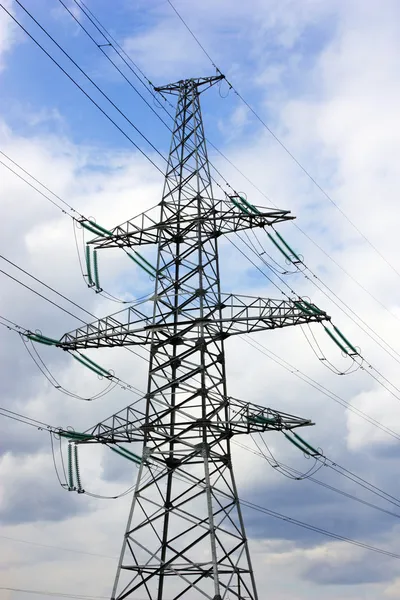 Overhead power lines Stock Image