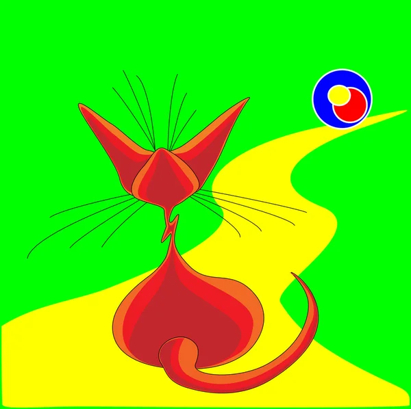 Chat assis — Image vectorielle