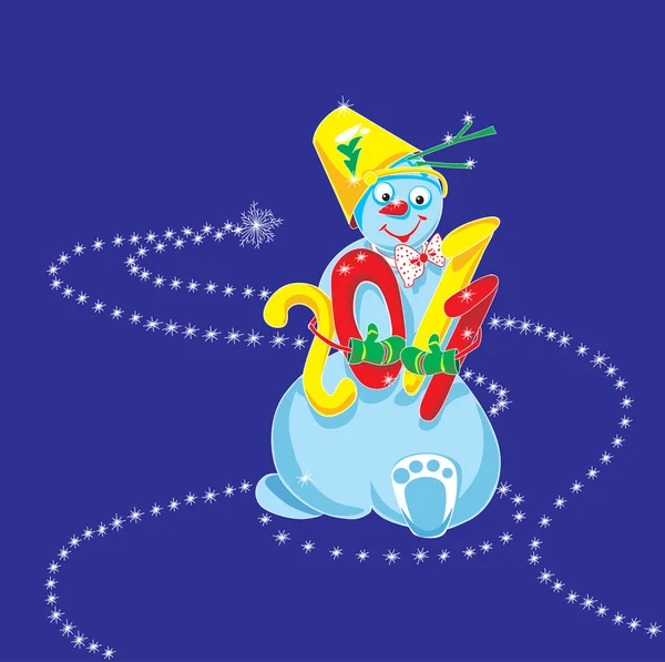 2011, snowman — Stock Photo, Image