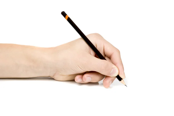 Scrie mâna stângă — Fotografie, imagine de stoc