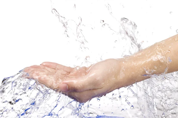 Air dan tangan — Stok Foto