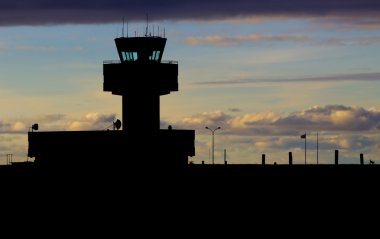 Airport control tower clipart