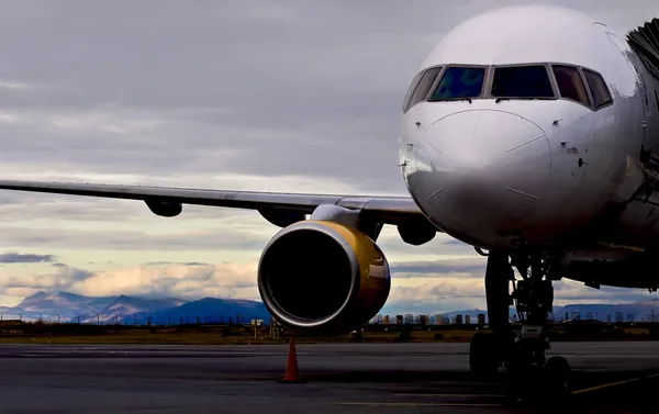 stock image Aircraft in the night