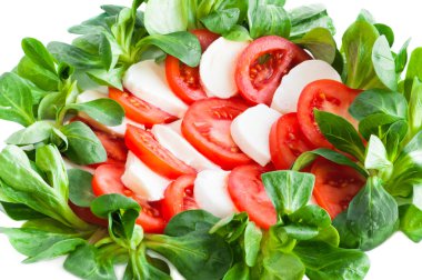 Close-up of fresh healthy salad plate. clipart