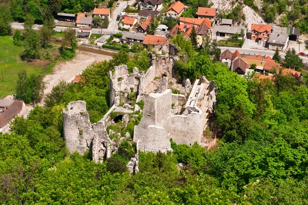 Mittelalterliche Burgruine Stockbild