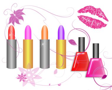 Cosmetics Isoalted on White clipart