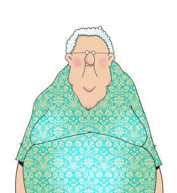 Cartoon of Happy Senior Citizen clipart