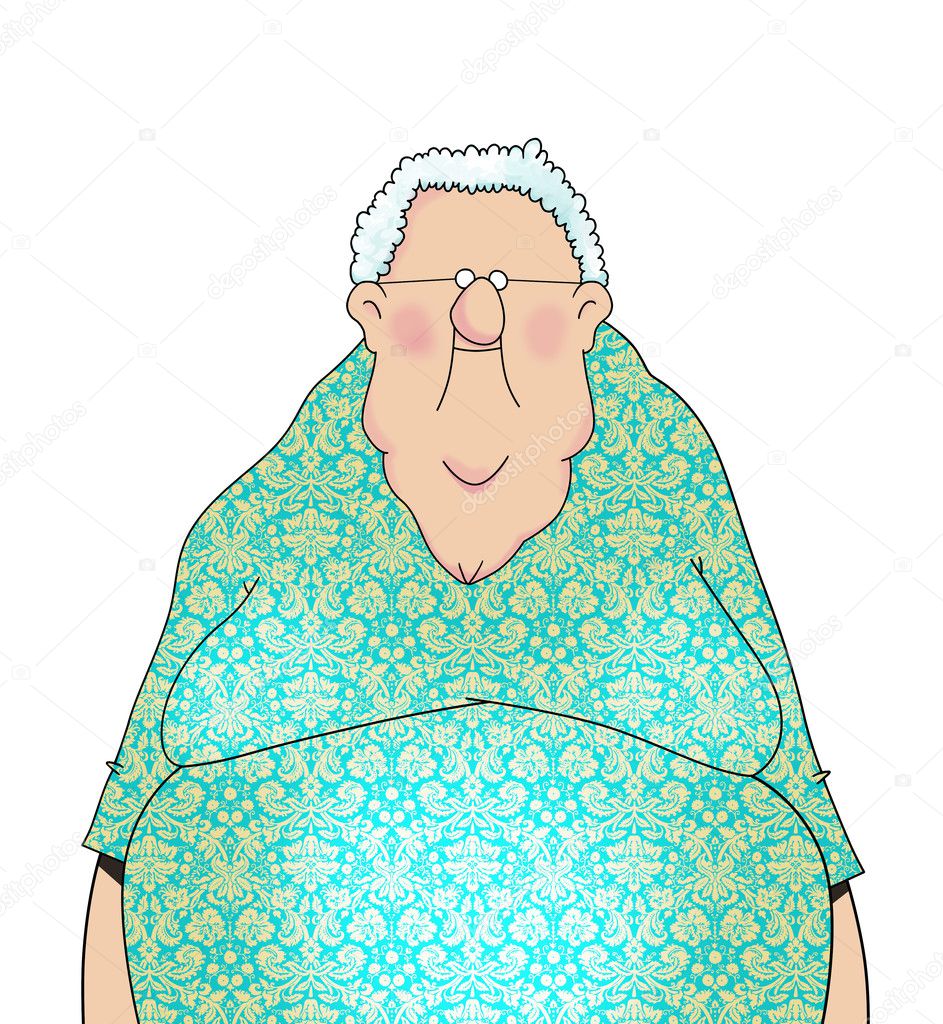 Cartoon of Happy Senior Citizen Stock Photo by ©ponytail1414 3104822