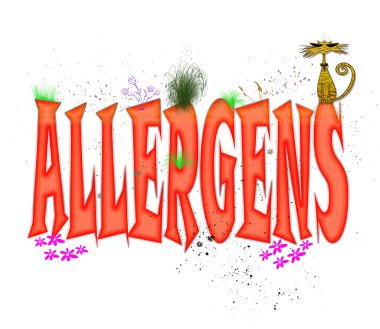 Allergens Typography clipart