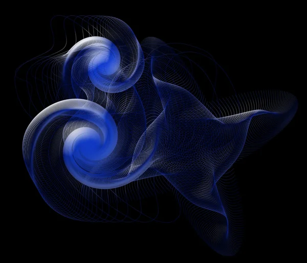 Abstracte gaas spiralen blue 2 — Stockfoto