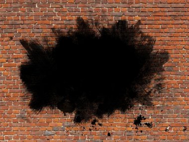 Grunge Paint on Brick wall clipart
