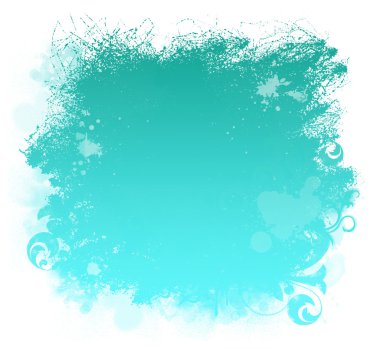 Aqua Grunge Paint Smear Background clipart